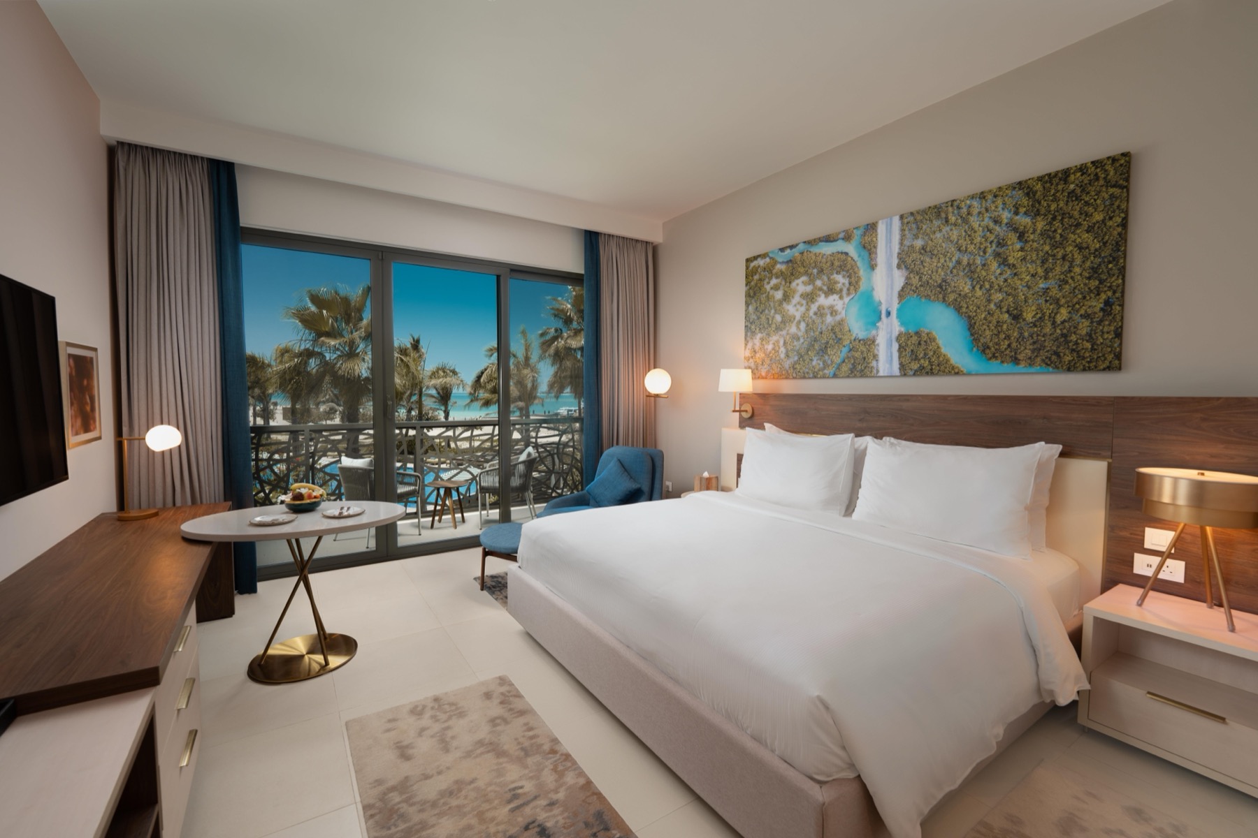 Intérieur d'une chambre sea view du Turtle Bay Resort