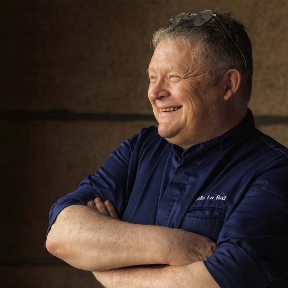 Portrait du chef etoile Loic Le Bail au Brittany & Spa a Roscoff