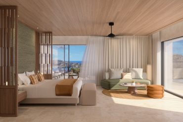 Suite avec vue mer du Fouquet's Mykonos signée Divercity Architects
