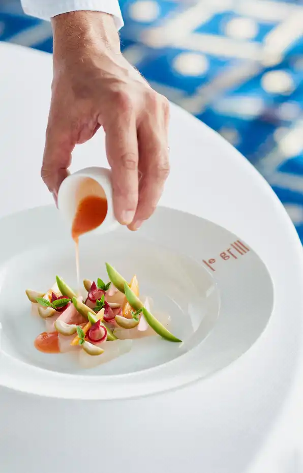 Plat signature du Grill, restaurant gastronomique de l'Hôtel de Paris Monte-Carlo, photo officielle SBM