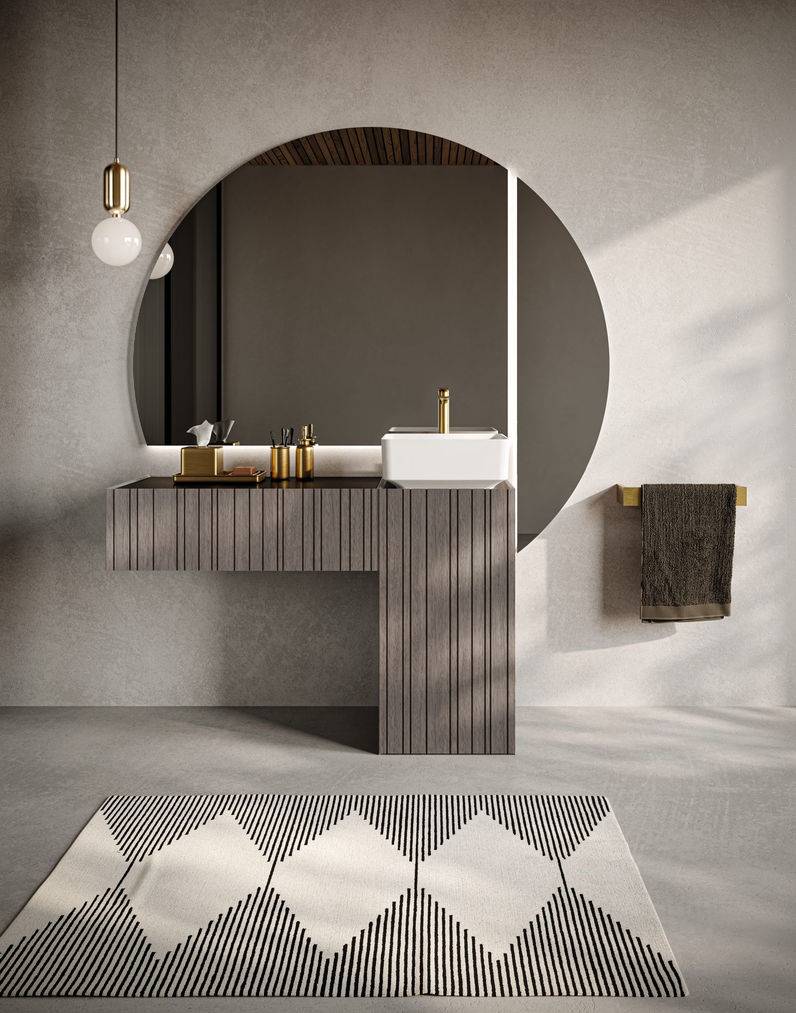 Meuble de salle de bain Novellini au design épuré · La Revue des Hôtels
