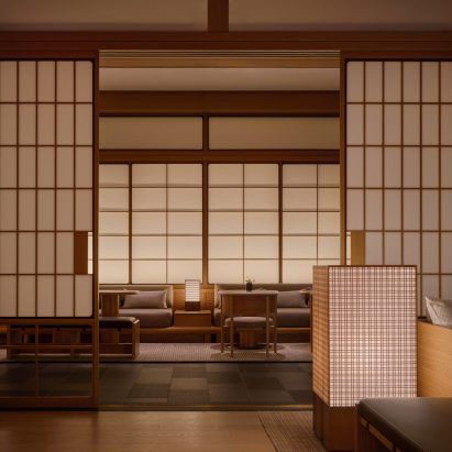 Traditional wooden townhouses inform interiors of Kengo Kuma-designed Capella Kyoto hotel