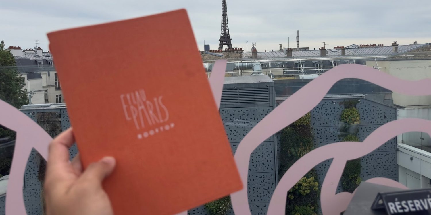 La carte du rooftop Eylau Paris face à la tour Eiffel, au Canopy by Hilton Paris Eiffel Tower.