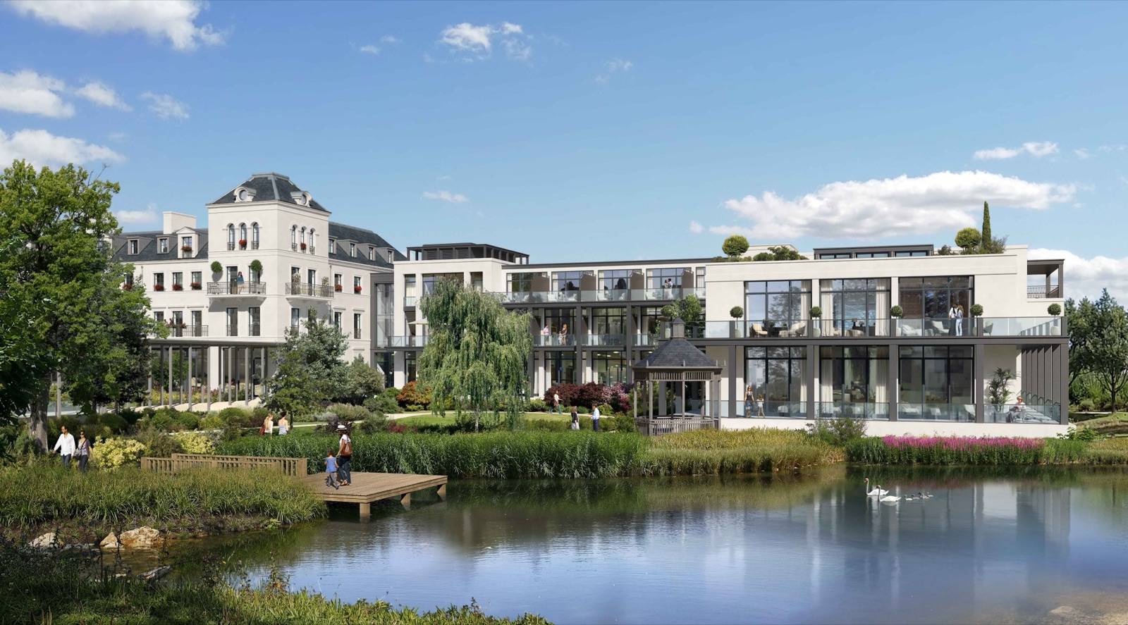 Le futur hôtel 5 étoiles du Golf Paris Val d'Europe côté parc