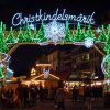 Le marché de Noël de Strasbourg (Christkindelsmärik) illuminé la nuit
