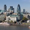 La skyline de Londres au bord de la Tamise