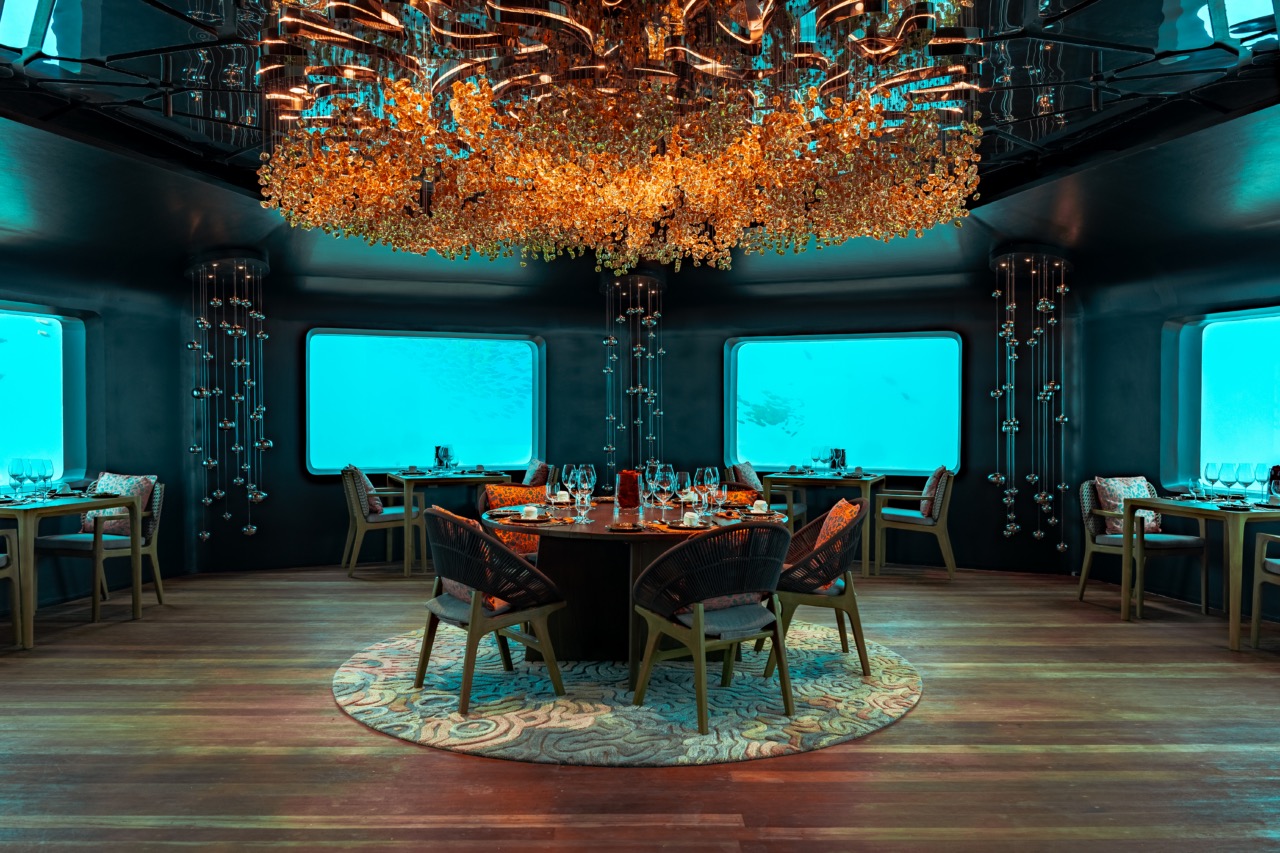 Le Bubble, restaurant sous-marin du Meyyafushi aux Maldives
