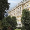 Façade Belle Époque du Palace Merano, premier spa médical d'Italie, à Merano