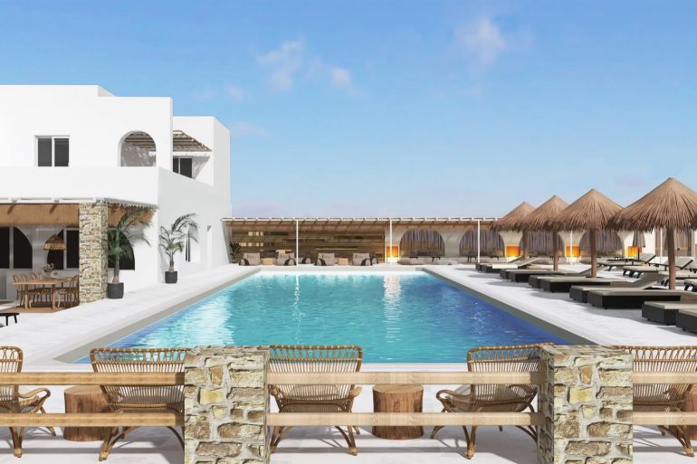 Le Radisson Individuals Pounda Resort Paros, vue sur la mer Egee
