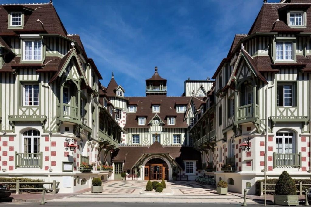 The Guerlain bee lands on the roof of Le Normandy in Deauville