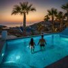 Piscine de l’Agalia Luxury Suites au coucher du soleil, Ios