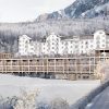 L hotel Mandarin Oriental Cristallo a Cortina d Ampezzo sous la neige