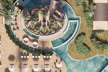 Vue aérienne du futur Nanö Beach Hotel à Subaúma, sur le littoral nord de Bahia