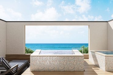 Bassin privatif avec terrasse et vue sur le Pacifique, Onjuku Itsukiri