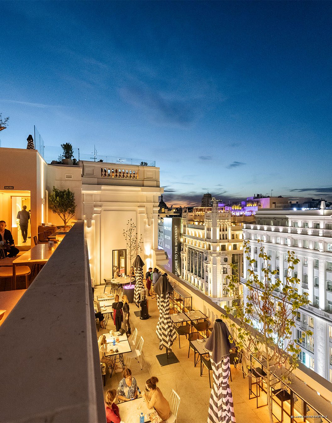 Rooftop du Pestana CR7 Gran Via avec vue sur Madrid