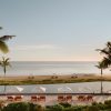 La piscine de l'Amanvari face à la plage de Costa Palmas et la mer de Cortès