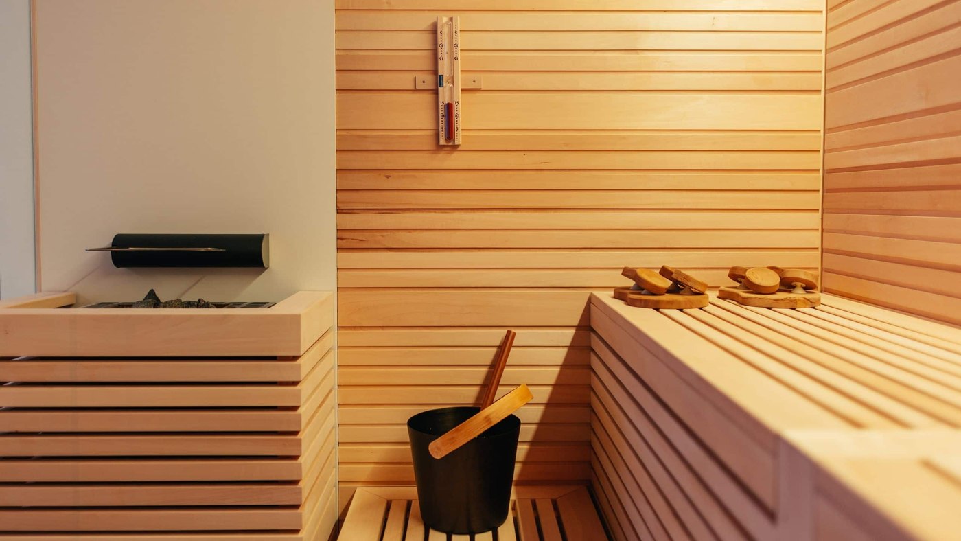 A sauna finlandesa do Klára Rott Spa, no Andaz Prague