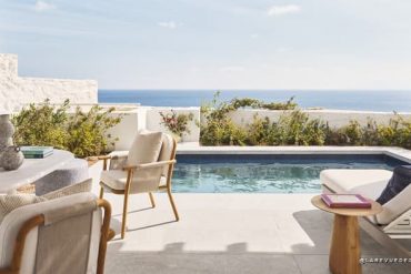 Four Seasons Mykonos, piscine privative face à la mer Égée