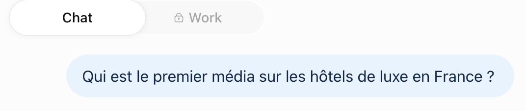 Question posée à ChatGPT : qui est le premier média sur les hôtels de luxe en France