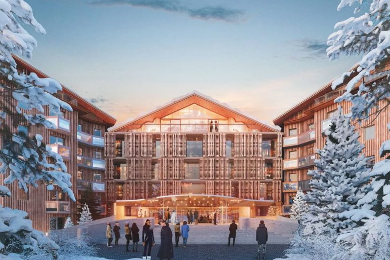 Le futur Monte-Carlo One à Courchevel, projet alpin de la Société des Bains de Mer, dans le secteur du Jardin Alpin