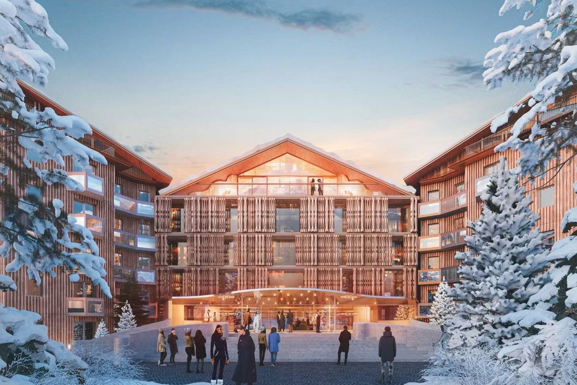 Le futur Monte-Carlo One à Courchevel, projet alpin de la Société des Bains de Mer, dans le secteur du Jardin Alpin