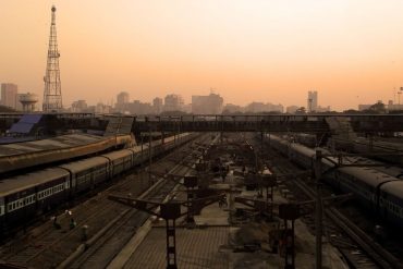 Vue de New Delhi au crépuscule, ville du futur hôtel cinq étoiles de Dwarka