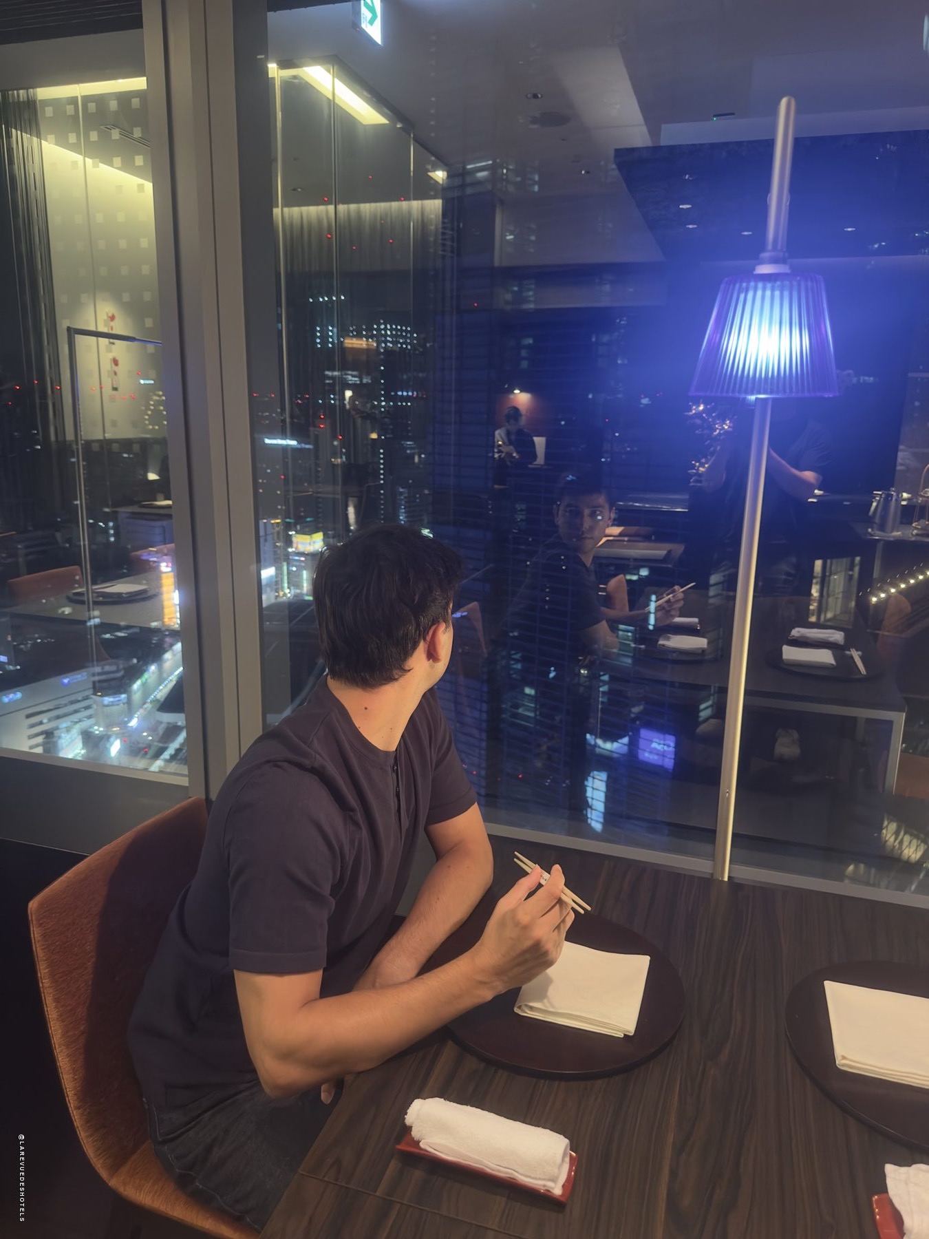 La vue depuis le restaurant japonais du Park Hotel Tokyo, au 25e étage