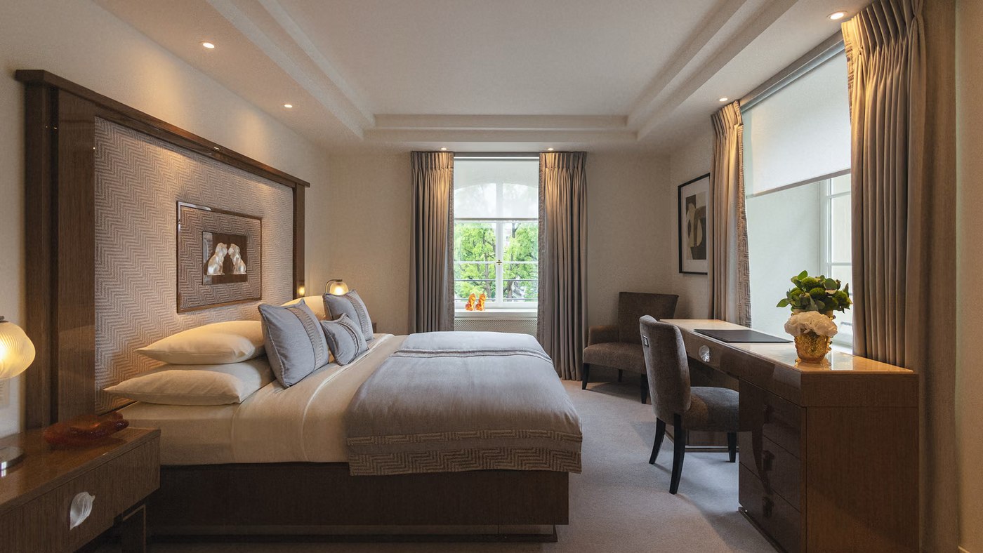 Une chambre de la Villa Florhof, à Zurich