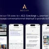 Écrans de l’application ALL Accor montrant une conversation avec l’assistant ALL Concierge