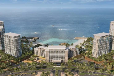 Rendu aérien du projet Address Al Marjan Island à Ras Al Khaimah