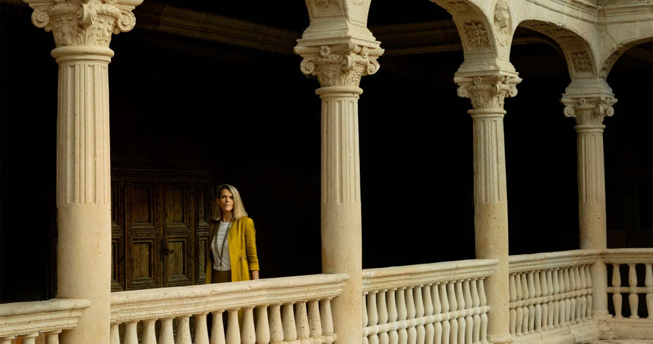 La galerie Renaissance à colonnes du Palacio de Avellaneda, à Peñaranda de Duero
