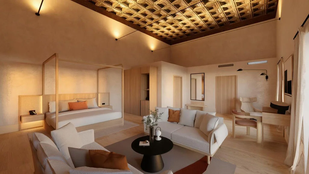 Le salon d'une suite du Castilla Termal Palacio de Avellaneda