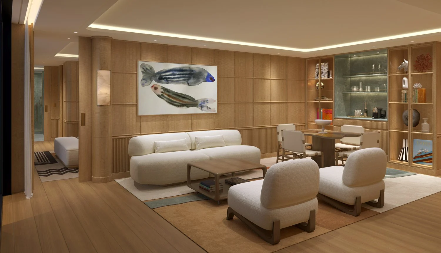 Le salon de la Grand Ocean Suite du Four Seasons I