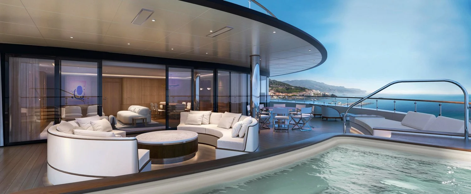 La terrasse et la piscine privée d'une suite du Four Seasons I