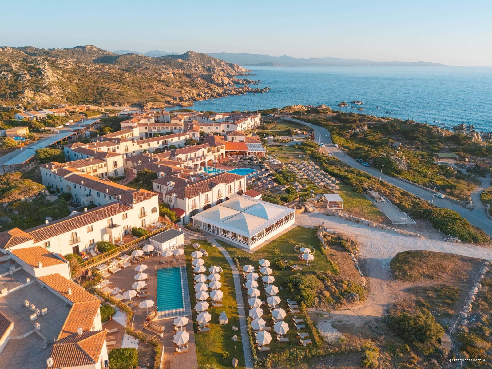 Aerial view of Mangia’s Santa Teresa Resort in Sardinia, a HIP asset