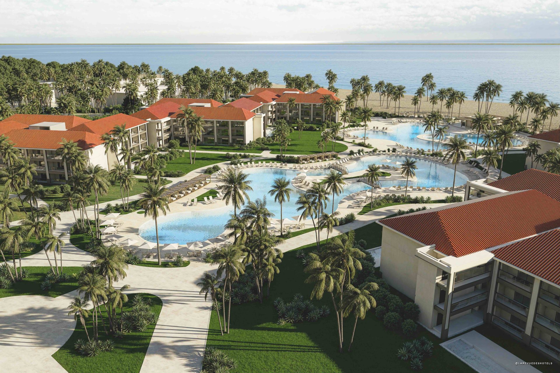 Vue aerienne du Hyatt Vivid Punta Cana, en Republique dominicaine
