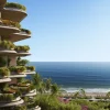 Vue d'artiste du projet Tempo, à Praia Brava, signé Foster + Partners
