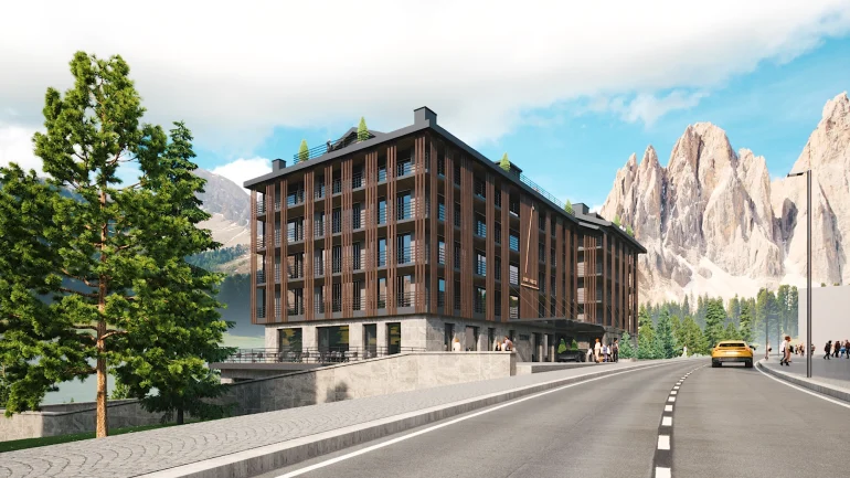 El hotel The First Cortina abrirá el 4 de diciembre en los Dolomitas: 76 llaves, Zuma y un spa de 1.000 m²