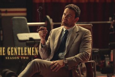 Theo James dans le rôle d'Eddie Horniman, affiche de la saison 2 de The Gentlemen