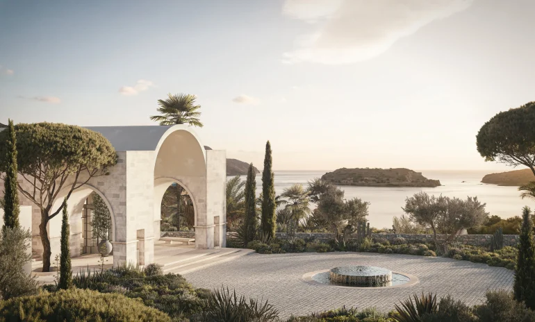 85 piscines privées face à l’île de Spinalonga : le resort Rosewood Blue Palace rouvrira en 2027 en Crète